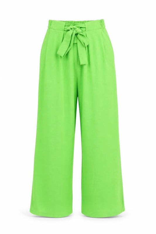 Womens UK Size S Zara Relaxed Fit Paperbag Green Trousers