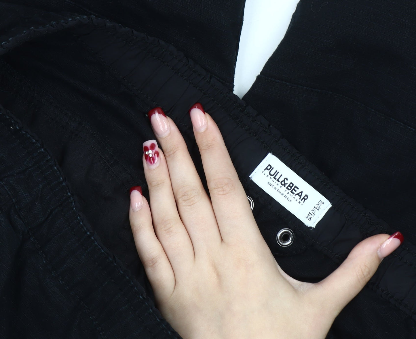 Pull&Bear Men’s Black Cargo Trousers XL Cotton Blend Casual