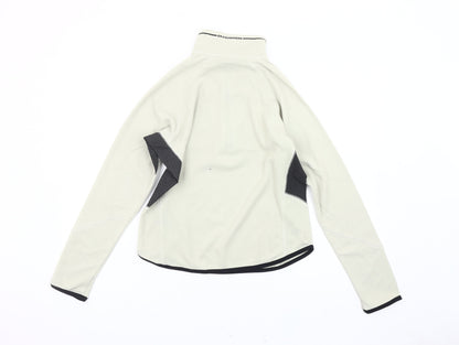 Craghoppers Women Ivory Fleece Sweatshirt UK 10 1/2 Zip Outdoor