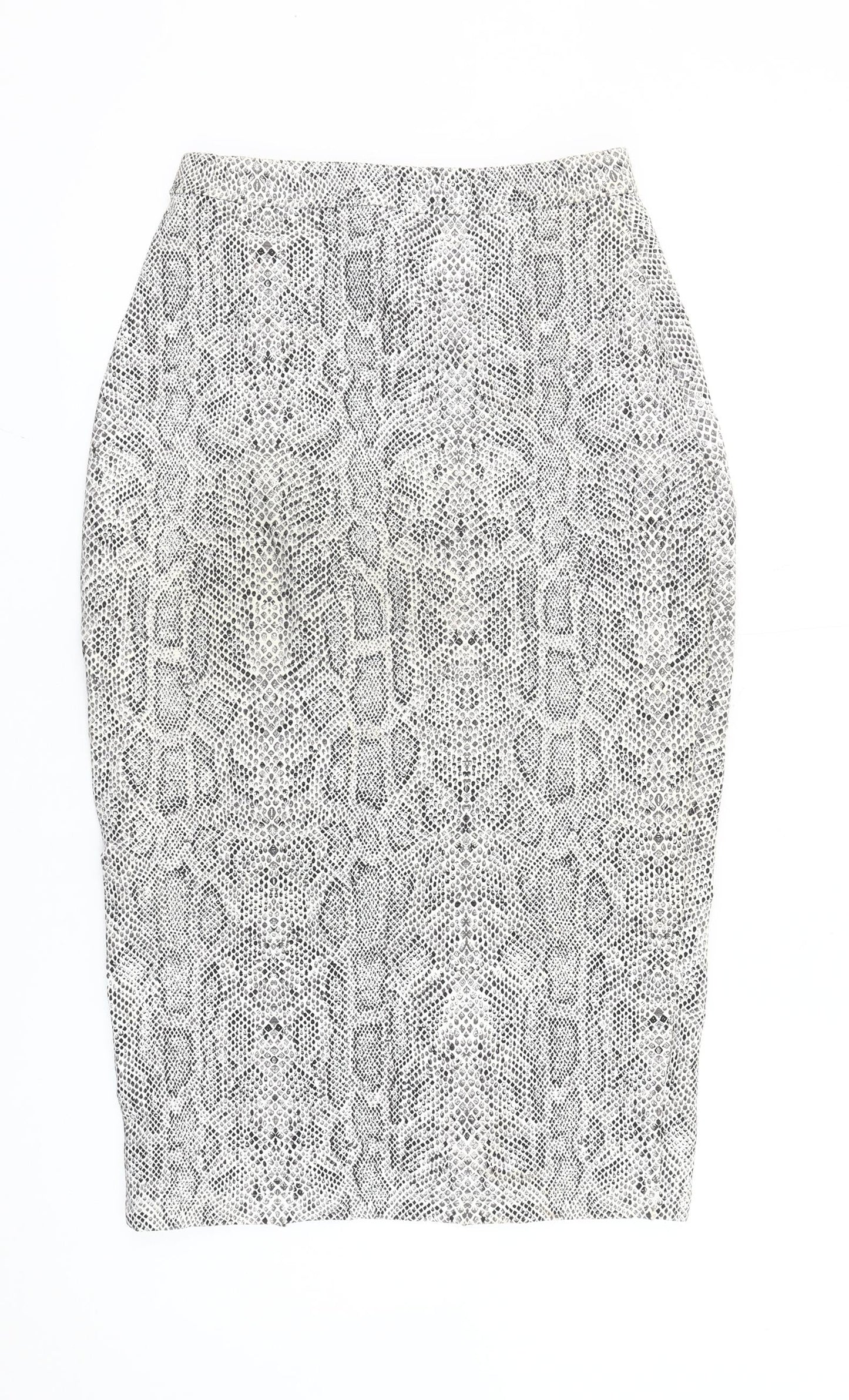 ASOS Women Grey Snake Print Pencil Skirt Size 10 High Rise