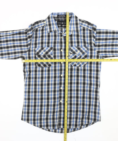 Beverly Hills Polo Club Men’s Blue Checked Long Sleeve Shirt L