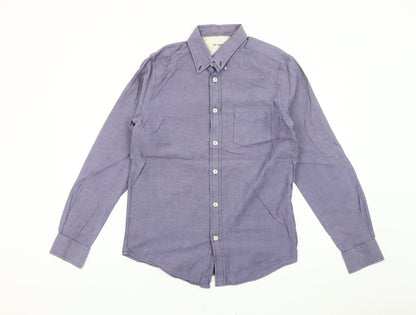 Ben Sherman Men’s Purple Button-Down Shirt Size S Cotton Long Sleeve