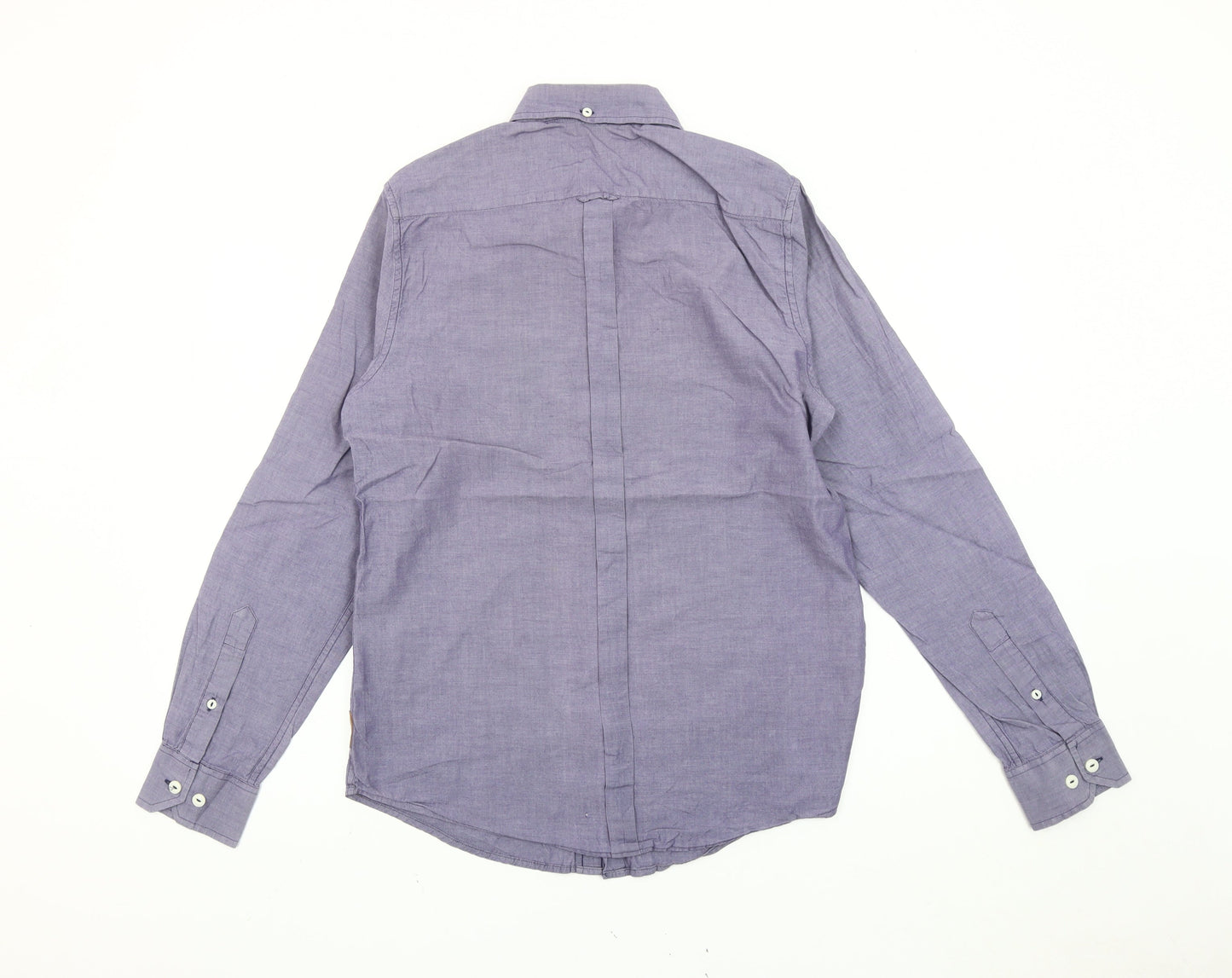Ben Sherman Men’s Purple Button-Down Shirt Size S Cotton Long Sleeve