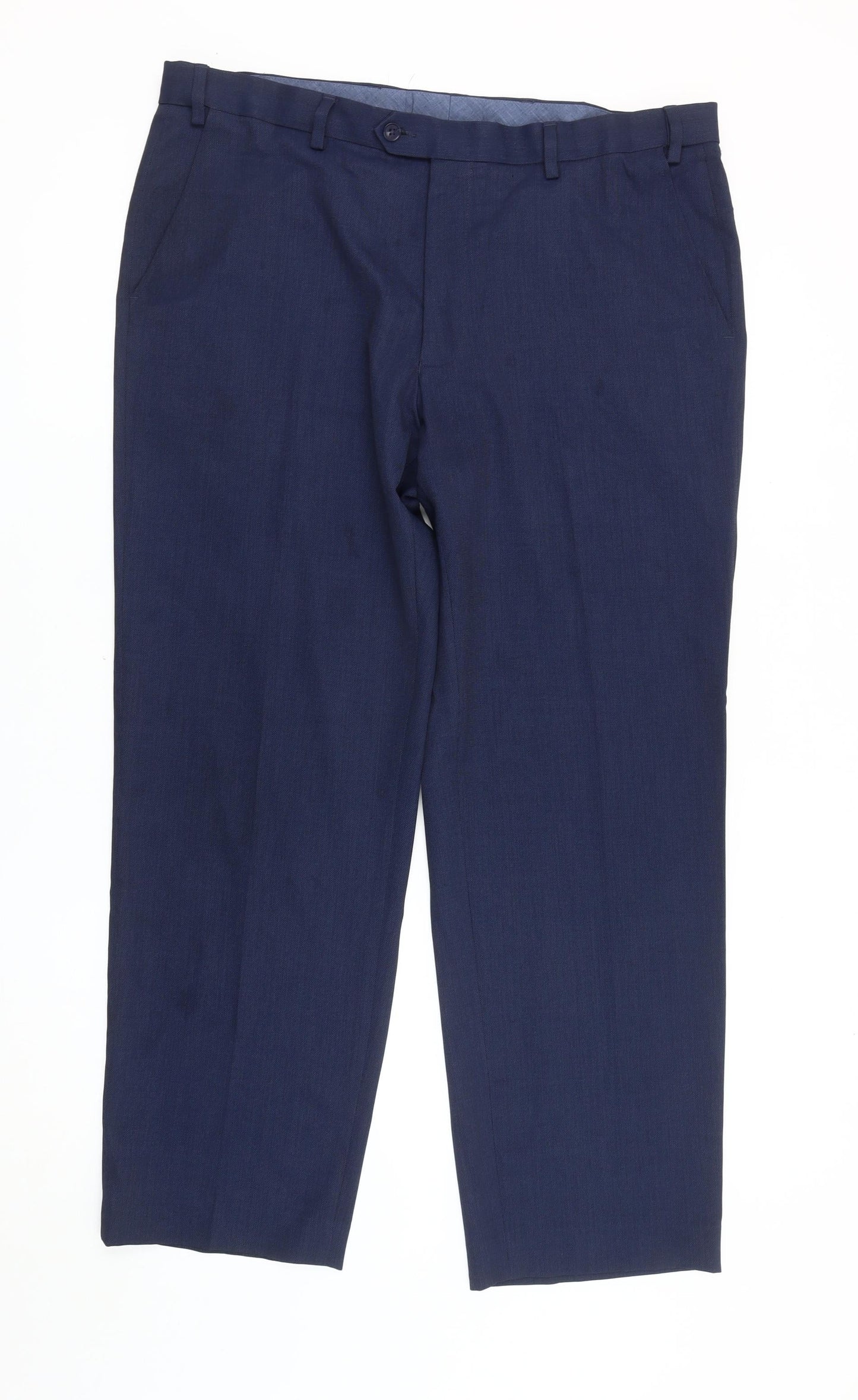 Marks and Spencer Men’s Blue 38x29 Regular Fit Dress Pants