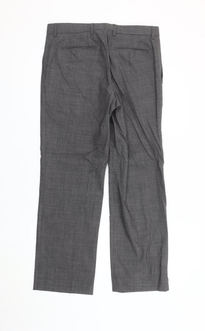 Banana Republic Men’s Grey Classic Fit Wool Blend Dress Trousers 32x30