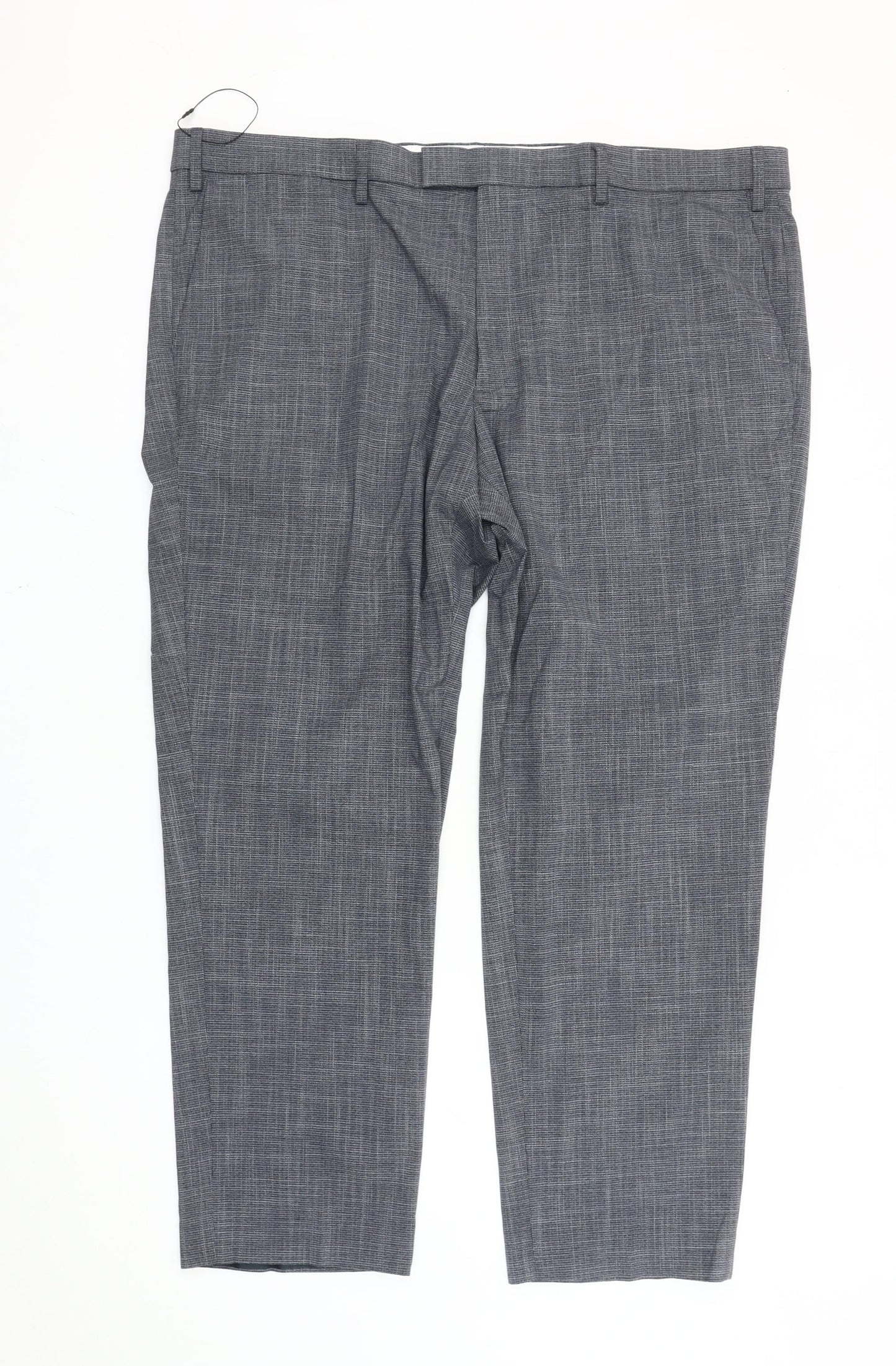 Marks and Spencer Men’s Blue Check Dress Pants 44W 29L Straight Business