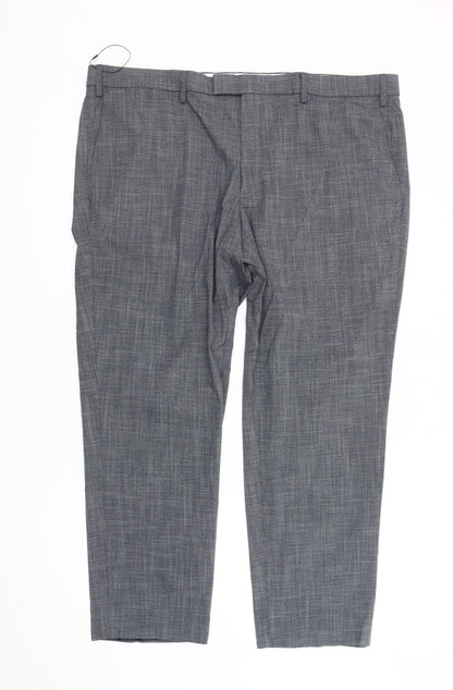Marks and Spencer Men’s Blue Check Dress Pants 44W 29L Straight Business