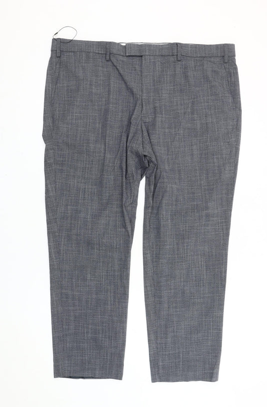 Marks and Spencer Men’s Blue Check Dress Pants 44W 29L Straight Business