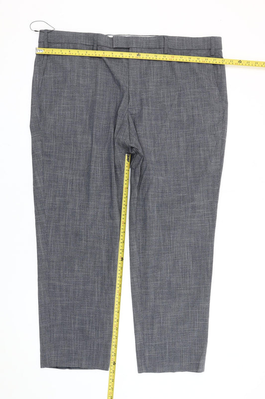 Marks and Spencer Men’s Blue Check Dress Pants 44W 29L Straight Business