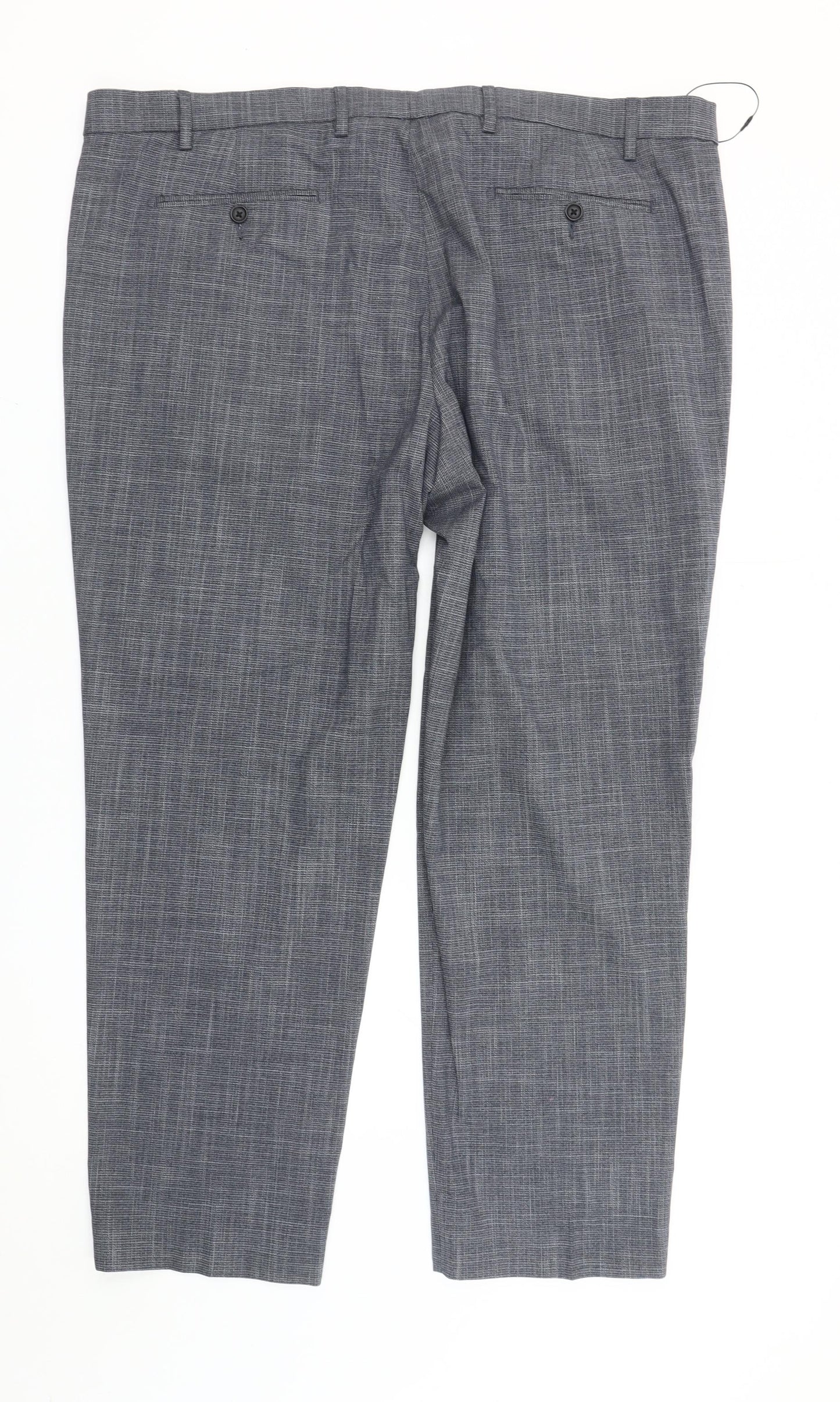 Marks and Spencer Men’s Blue Check Dress Pants 44W 29L Straight Business