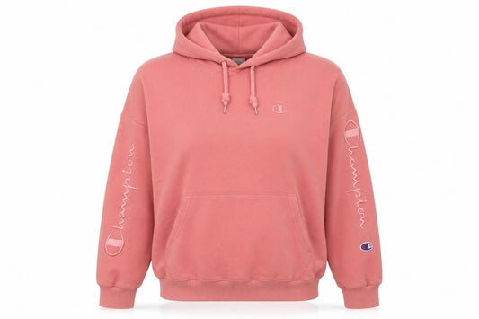 Womens UK Size M Champion Pink Pullover Hoodie