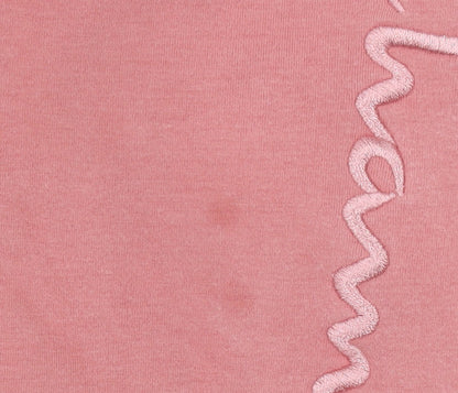 Champion Womens Pink Medium Pullover Hoodie Embroidered Logo Cotton