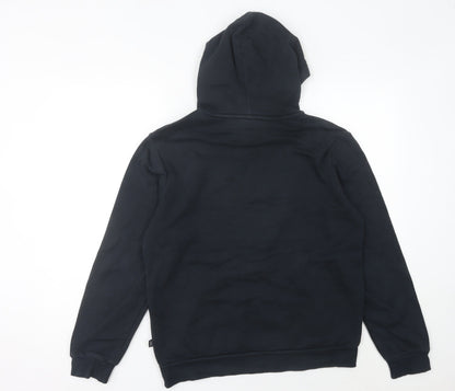 Puma Womens Black Hoodie Size 14 Logo Pullover Sweatshirt