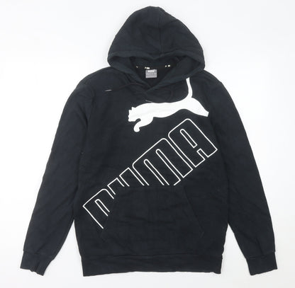 Puma Women’s Black Pullover Hoodie Size 14 Logo Sportswear