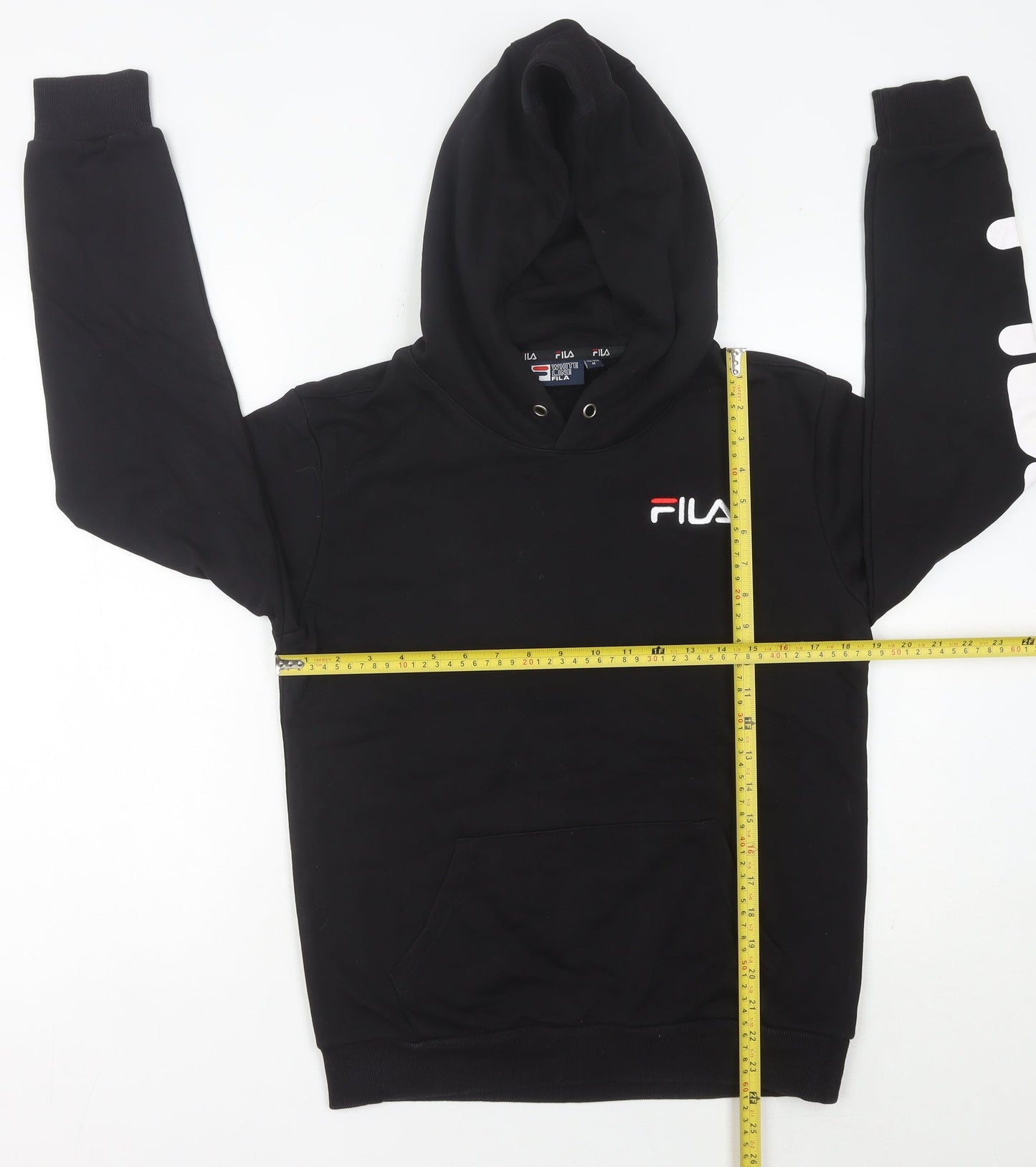 Fila Women’s Black Pullover Hoodie Size 12 Logo Sportswear