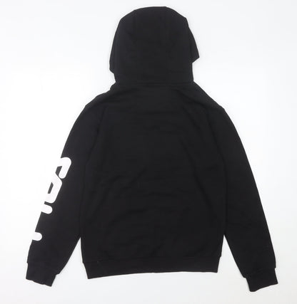Fila Women’s Black Pullover Hoodie Size 12 Logo Sportswear