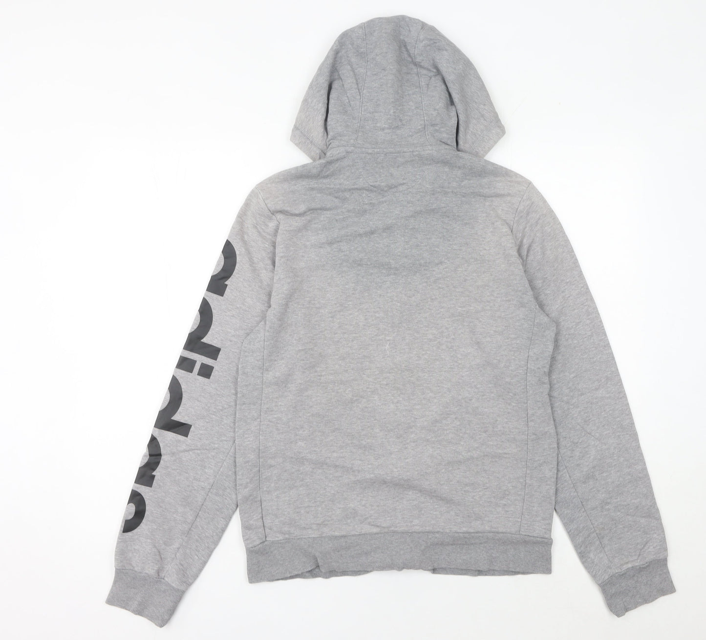 Adidas Womens Grey Hoodie Size 12 Full Zip Sweatshirt