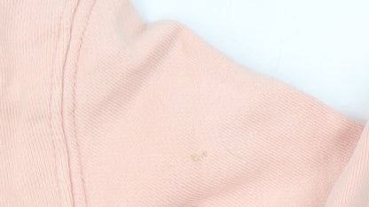 Adidas Womens Pink Pullover Hoodie Size 6 UK Logo Print Sweatshirt