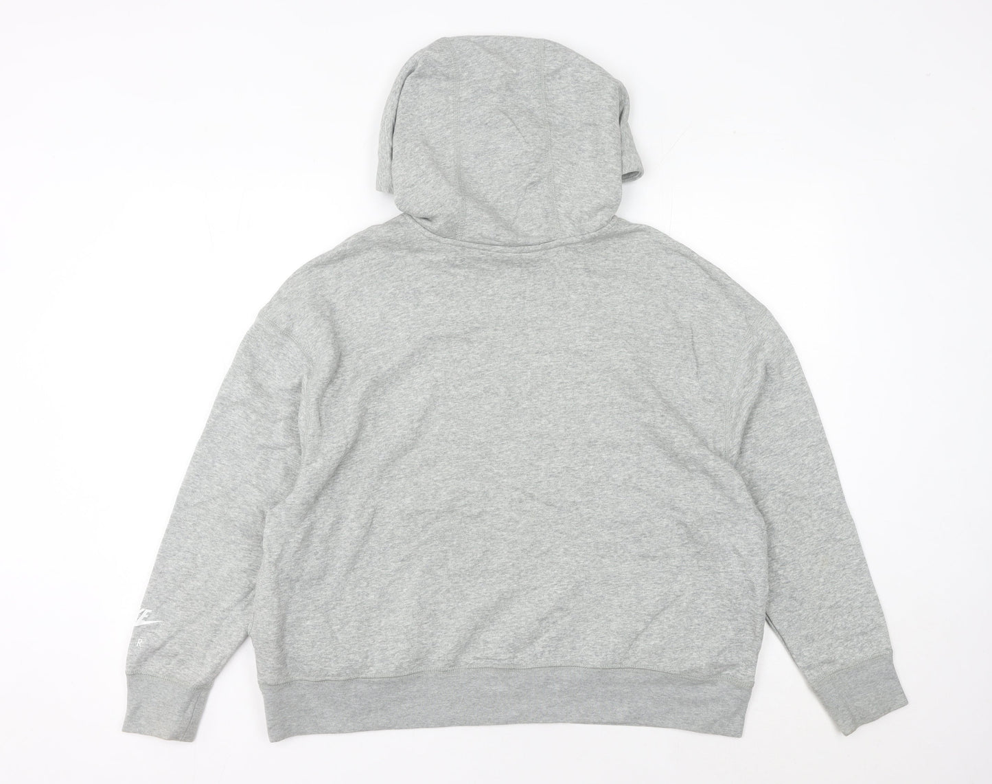 Nike Women’s Grey Hoodie UK 10 Pullover Relaxed Fit Logo Hoodie