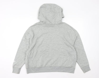Nike Women’s Grey Hoodie UK 10 Pullover Relaxed Fit Logo Hoodie