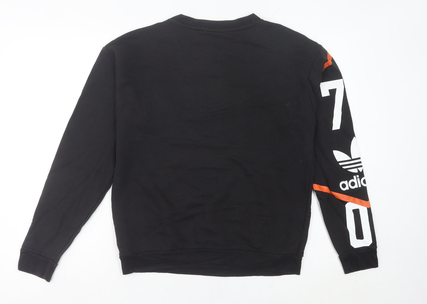 Adidas Women’s Black Logo Sweatshirt Size 10 UK Cotton Blend