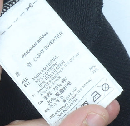 Adidas Women’s Black Logo Sweatshirt Size 10 UK Cotton Blend