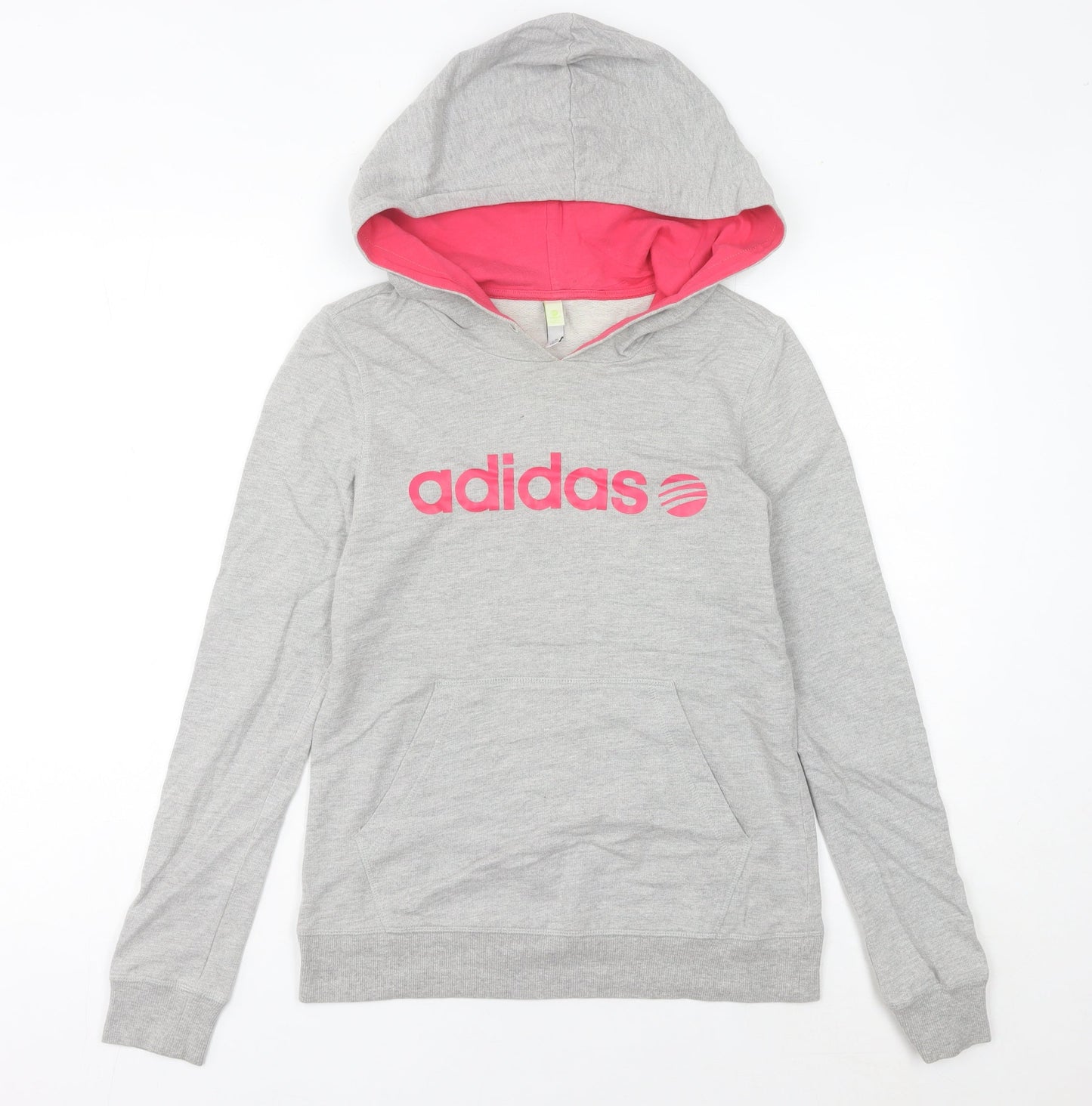 Adidas Women’s Grey Hoodie Size 12 UK Pullover Logo Sweatshirt