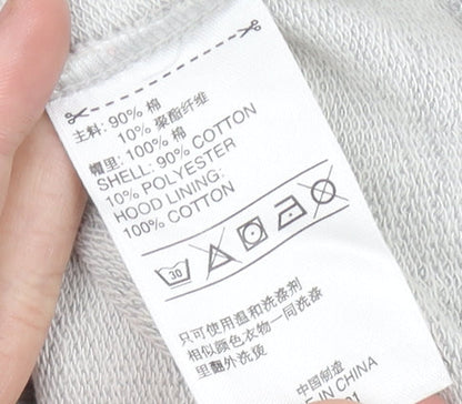 Adidas Women’s Grey Hoodie Size 12 UK Pullover Logo Sweatshirt