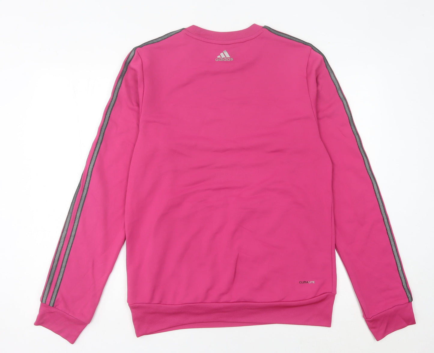 Adidas Womens Pink Sweatshirt Size 14 Logo Pullover Climalite