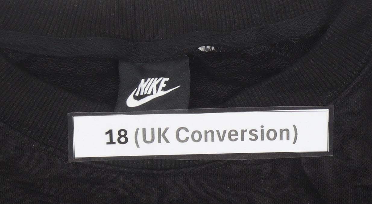 Nike Women's Black Sweatshirt Size 18 Crew Neck Long Sleeve