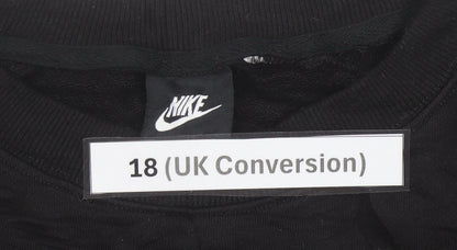 Nike Women's Black Sweatshirt Size 18 Crew Neck Long Sleeve