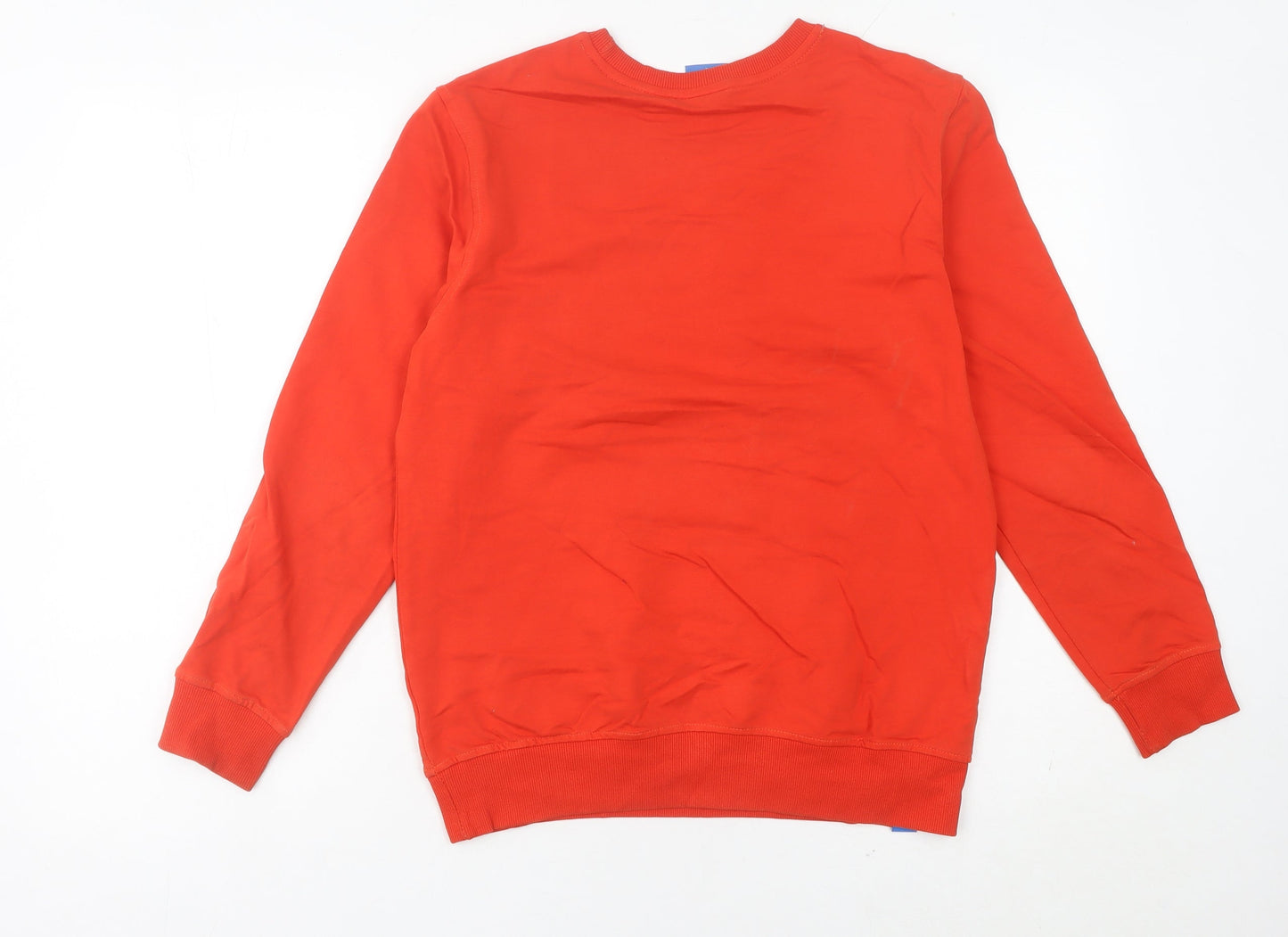 Adidas Womens Red Sweatshirt Size 12 Pullover Logo Long Sleeve