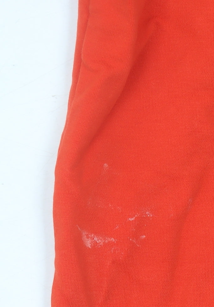 Adidas Womens Red Sweatshirt Size 12 Pullover Logo Long Sleeve