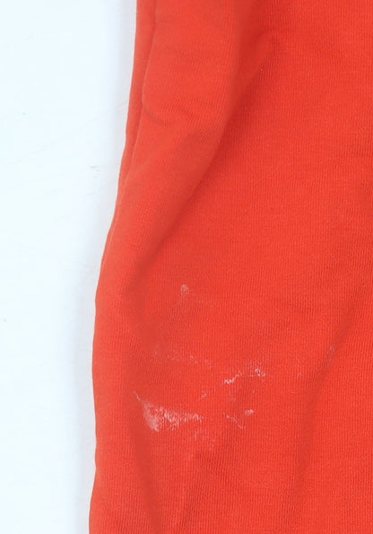 Adidas Womens Red Sweatshirt Size 12 Pullover Logo Long Sleeve