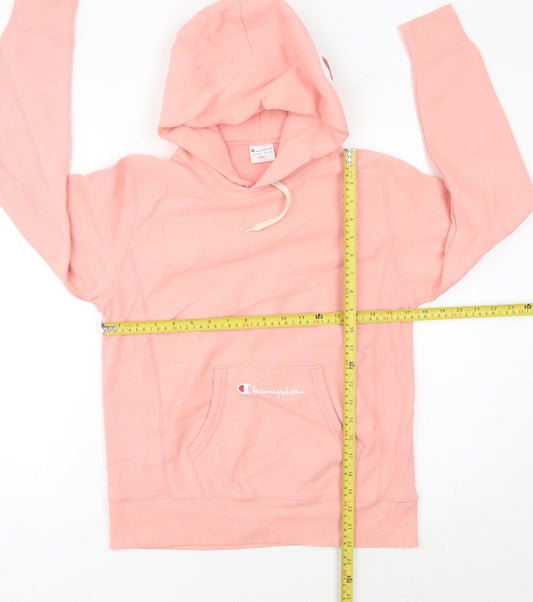 Champion Womens Pink Pullover Hoodie Size 10 UK Regular Fit