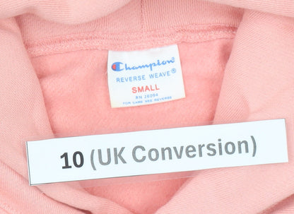 Champion Womens Pink Pullover Hoodie Size 10 UK Regular Fit