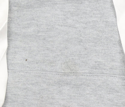 Skechers Womens Grey Hoodie Size 8 Pullover Logo Hooded Sweatshirt