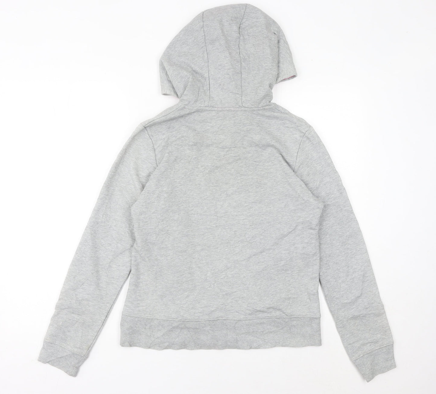 Kappa Womens Grey Pink Pullover Hoodie Size 12 UK Cotton Blend