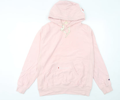 Champion Women’s Pink Pullover Hoodie XL Cotton Logo Sweatshirt
