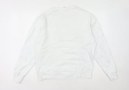 Champion Women’s White Small Sweatshirt Crew Neck Athletic Logo