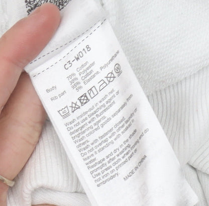 Champion Women’s White Small Sweatshirt Crew Neck Athletic Logo