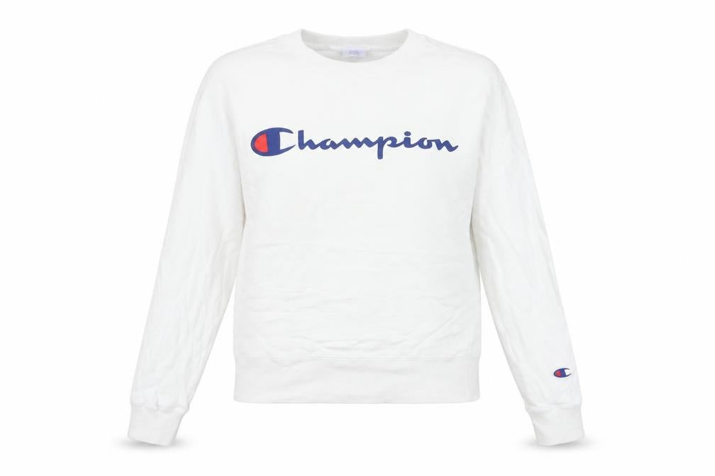 Womens UK Size XS Champion White Pullover Sweatshirt