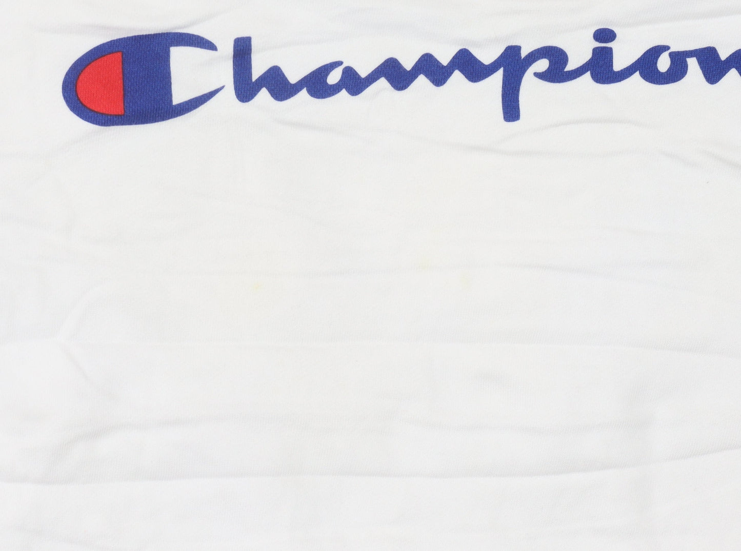 Champion Womens White XS Pullover Sweatshirt Logo Crew Neck