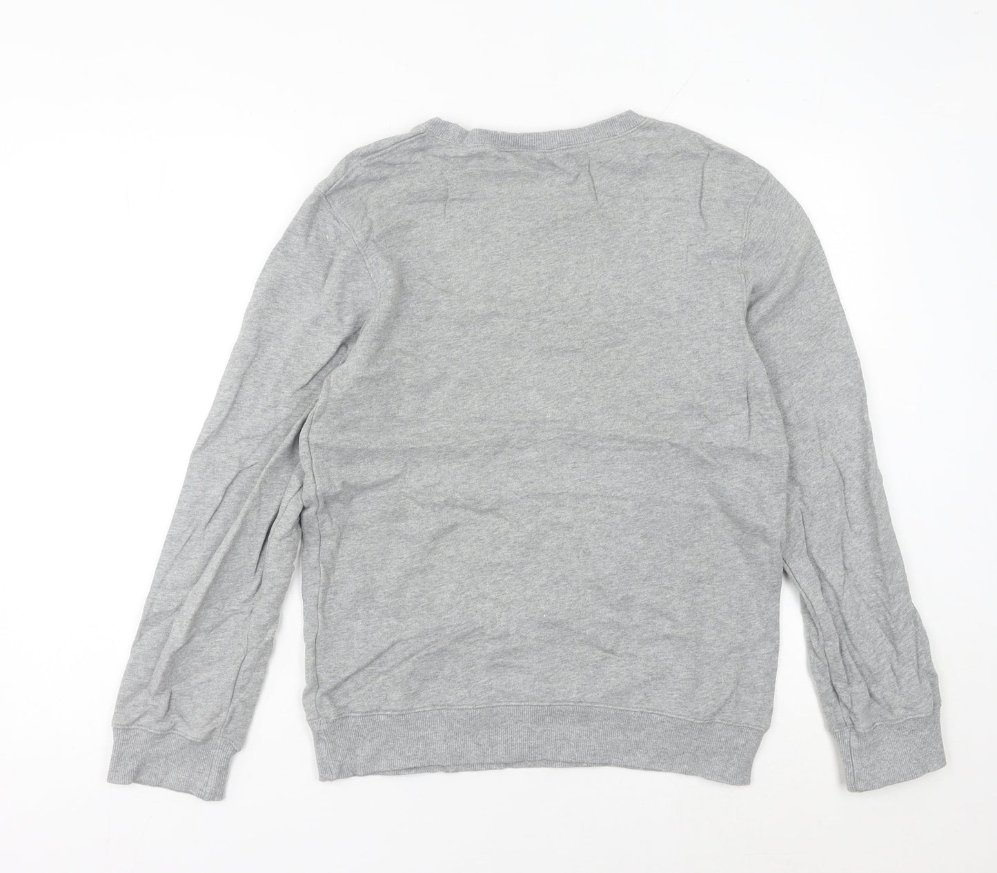 Champion Womens Grey Pullover Sweatshirt L Logo Athletic Casual