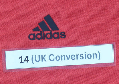 Adidas Womens Red Pullover Hoodie Size 14 Cotton Logo Sportswear