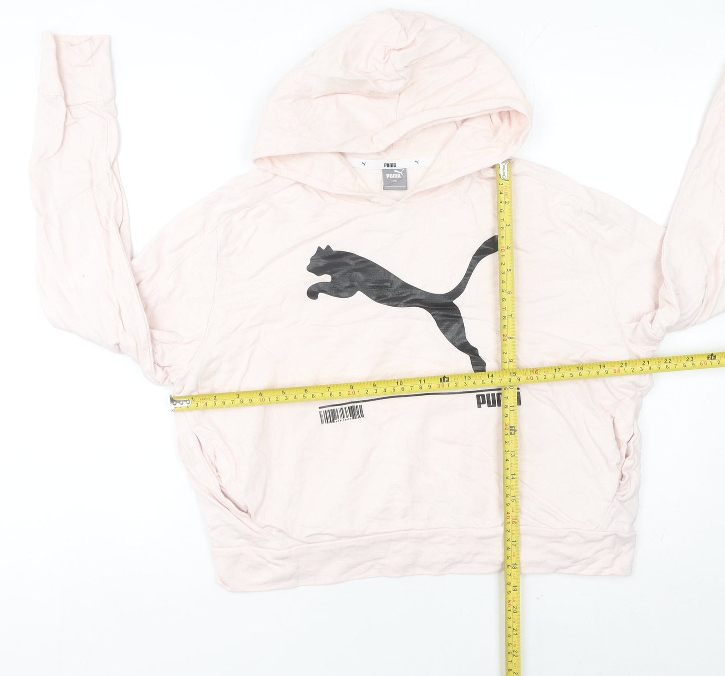 Puma Womens Pink Hoodie UK 10 Pullover Logo Sportswear