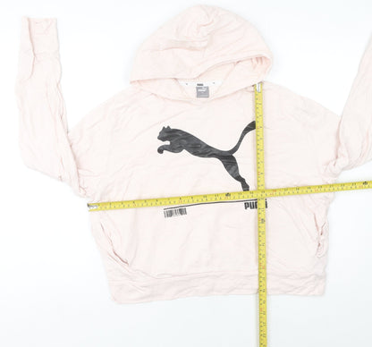 Puma Womens Pink Hoodie UK 10 Pullover Logo Sportswear