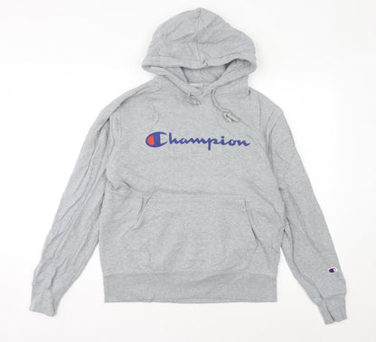 Champion Womens Grey Hoodie Size 14 Pullover Logo Sportswear