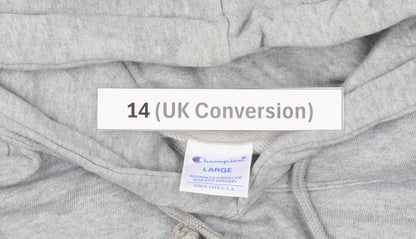 Champion Womens Grey Hoodie Size 14 Pullover Logo Sportswear