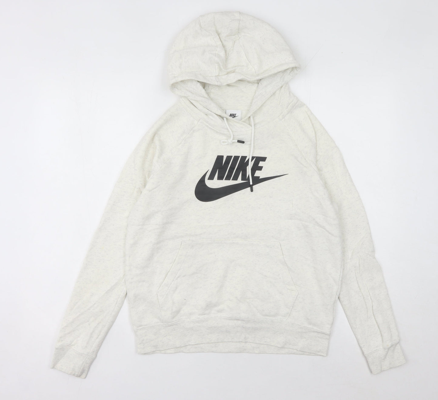 Nike Womens Ivory Pullover Hoodie Size 8 Regular Fit with Logo